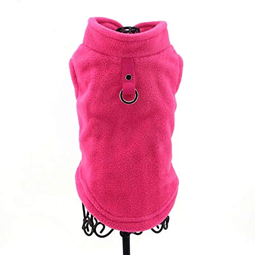 PAWSFECT Dog Fleece Vest Soft Winter Warm Dog Clothes Puppy Pullover Harness with Leash Ring for Yorkie Small Medium Dogs Cats Doggy Sweater for Dachshund Chihuahua French Bulldog Pug