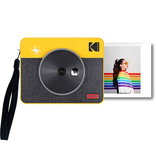 Kodak Mini Shot 3 Retro 2-in-1 Portable Wireless Instant Camera & Photo Printer, Compatible with iOS, Android & Bluetooth, Real Photo HD (3x3) 4Pass Technology & Laminated Finish  Yellow