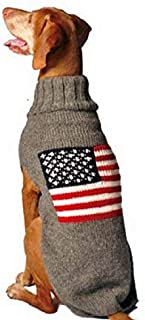 Chilly Dog American Flag Dog Sweater, XX-Large