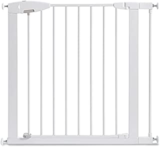 Munchkin Easy Close Pressure Mounted Baby Gate for Stairs, Hallways and Doors, Walk Through with Door, Metal, White