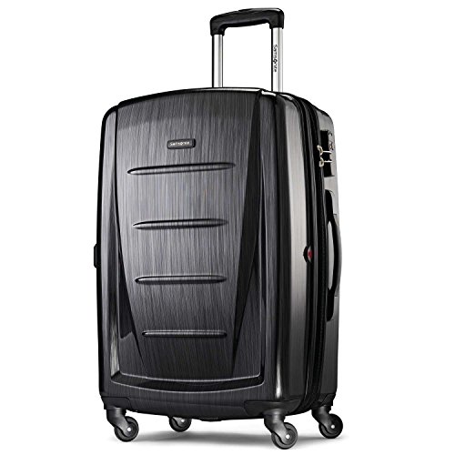 Samsonite Winfield 2 Hardside Expandable Luggage with Spinner Wheels, Brushed Anthracite, Checked-Large 28-Inch