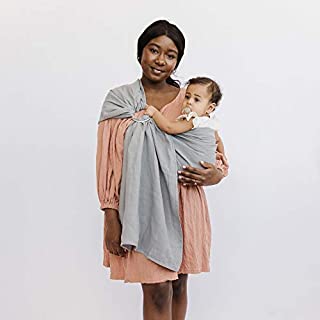 WildBird Ring Sling Baby Carrier Made from 100% Belgian Linen - Solid Color, Newborns to Toddlers - (Long 90