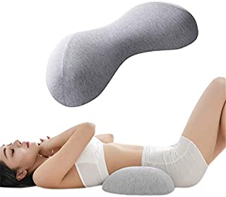 Mingbo Lumbar Support Pillow for Sleeping Memory Foam Lumbar Stretch Pillow for Lower Back Pain Relief Sciatic Nerve Pain Relief for Back Sleepers Side Sleepers Pregnant Woman