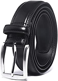 Mens Belts Fashion, 32MM Casual Belt with Pin Buckle (34, Black)