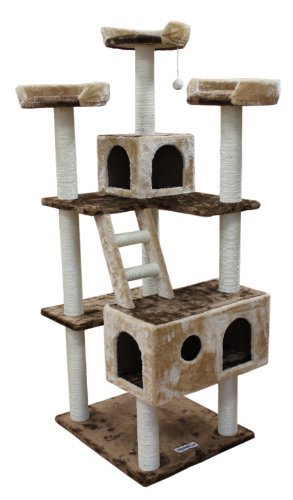 Kitty Mansions Beverly Hills Cat Tree, Brown/Beige