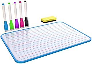 Dry Erase Lapboard Double Sided, Dry Erase Board with Lines for Kids, Small Whiteboard for Home & School