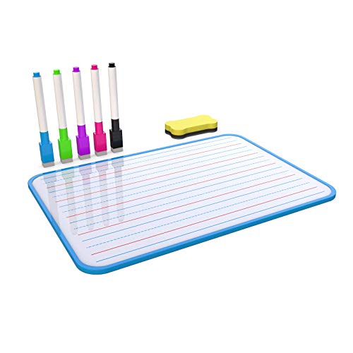 Dry Erase Lapboard Double Sided, Dry Erase Board with Lines for Kids, Small Whiteboard for Home & School