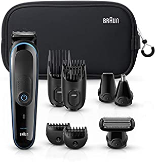 Braun Hair Clippers for Men MGK3980, 9-in-1 Beard Trimmer, Ear and Nose Trimmer, Body Groomer, Detail Trimmer, Cordless & Rechargeable, with Gillette ProGlide Razor