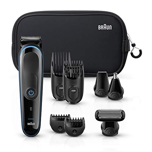 Braun Hair Clippers for Men MGK3980, 9-in-1 Beard Trimmer, Ear and Nose Trimmer, Body Groomer, Detail Trimmer, Cordless & Rechargeable, with Gillette ProGlide Razor