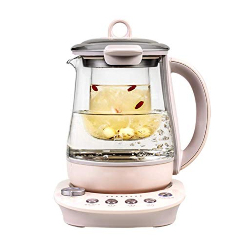 WHLMYH Kettle, 1.5L Intelligent Tea Kettle Glass Pot, Kettle, Quick Boil, Auto Shut Off and Boil Dry Protection