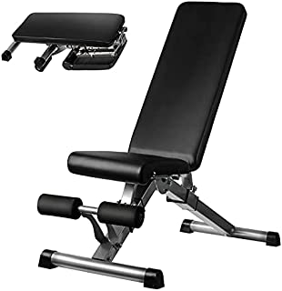 Adjustable Weight Bench, Utility Workout Bench for Home Strength Training, Flat Incline Decline Exercise Workout Bench for Home Gym