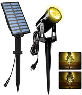 Solar Garden Spot Lights, T-Sunrise LED Solar Light Outdoor Waterproof Auto ON/Off for Garden, Driveway, Pathway, Pool Area(Warm White 3000K)