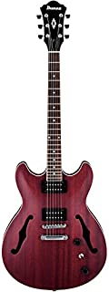 Ibanez 6 String Semi-Hollow-Body Electric Guitar, Right Handed, Transparent Red (AS53TRF)