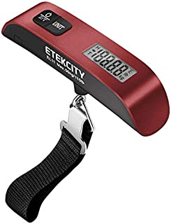 Etekcity Luggage Scale, Digital Portable Handheld Suitcase Weight for Travel with Rubber Paint, Temperature Sensor, 110 Pounds, Battery Included