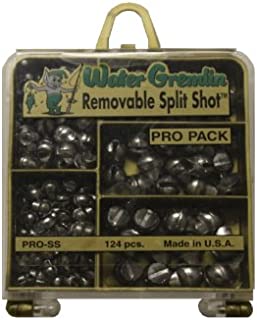 Water Gremlin Removable Split Shot Pro Pack, 48ea/BB, 36ea/3/0, 16ea/7, 12ea/5, 12ea/4, Multi