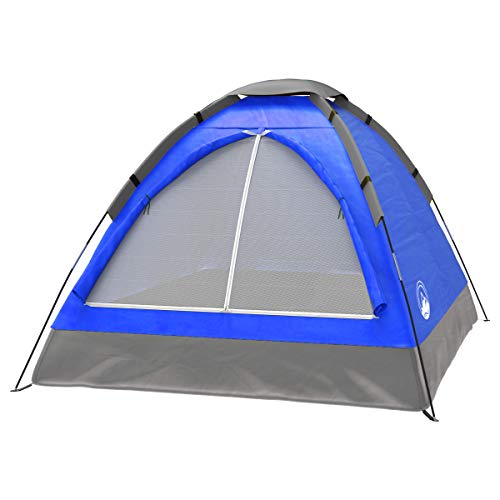 2-Person Tent, Dome Tents for Camping with Carry Bag by Wakeman Outdoors (Camping Gear for Hiking, Backpacking, and Traveling) - BLUE