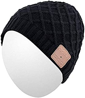 Qshell Unisex Winter Bluetooth Beanie Hat Music Cap with Headphone Headset Stereo Speakers and Mic Hands Free Outdoor Sport Skinning,Cycling,Compatible with iPhone X/8S Android Cell Phones - Gray