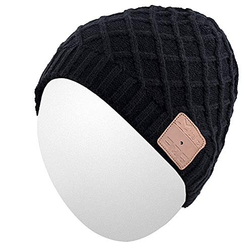 Qshell Unisex Winter Bluetooth Beanie Hat Music Cap with Headphone Headset Stereo Speakers and Mic Hands Free Outdoor Sport Skinning,Cycling,Compatible with iPhone X/8S Android Cell Phones - Gray