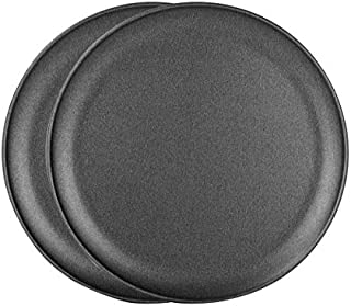 G&S Metal Products Company ProBake Non-Stick Teflon Xtra Pizza Baking Pan, Set of 2, Charcoal