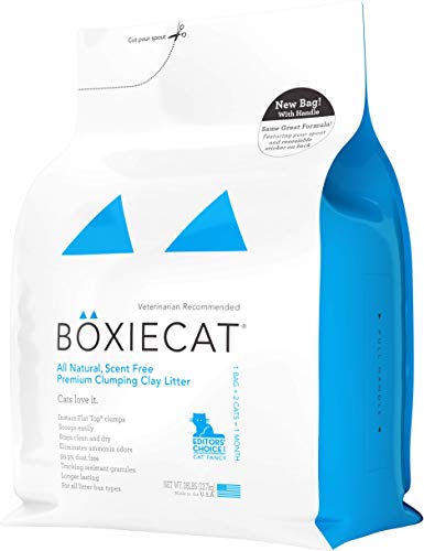 Boxiecat Premium Clumping Cat Litter - Scent Free - Clay Formula - Ultra Clean Litter Box, Longer Lasting Odor Control, Hard Clumping Litter, 99.9% Dust Free