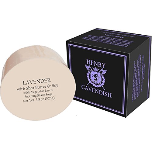 Henry Cavendish Lavender Shaving Soap with Shea Butter & Coconut Oil. 3.8 oz