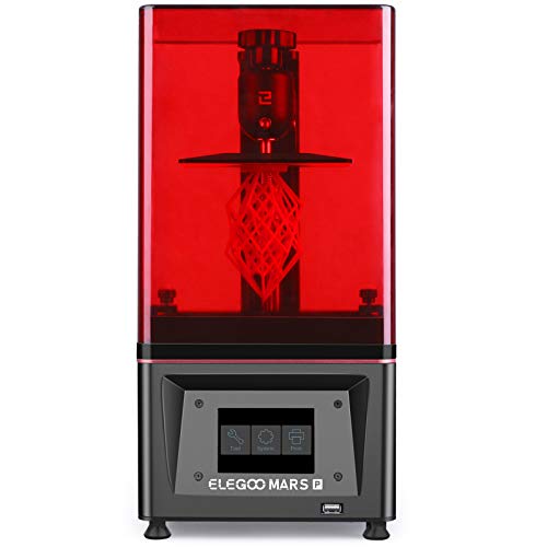 ELEGOO Mars Pro MSLA 3D Printer UV Photocuring LCD 3D Printer with Matrix UV LED Light Source, Built-in Activated Carbon,Off-Line Print 4.53in(L) x 2.56in(W) x 5.9in(H) Printing Size