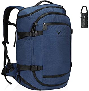 Hynes Eagle 45L Travel Backpack Flight Approved Carry on Backpack Weekender Cabin Hand Luggage Blue