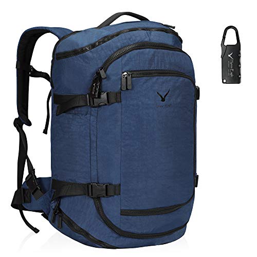 Hynes Eagle 45L Travel Backpack Flight Approved Carry on Backpack Weekender Cabin Hand Luggage Blue