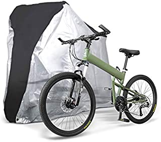 Bike Cover Outdoor Storage Waterproof Bicycle Cover Rain Sun UV Snow Dust Wind Proof Bicycle Covers- Foldable Bike Storage Bag with Anti-theft Lock Hole for Mountain Bike and Road Bike Covers