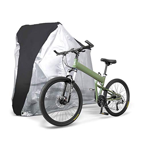 Bike Cover Outdoor Storage Waterproof Bicycle Cover Rain Sun UV Snow Dust Wind Proof Bicycle Covers- Foldable Bike Storage Bag with Anti-theft Lock Hole for Mountain Bike and Road Bike Covers