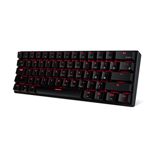 RK ROYAL KLUDGE RK61 Wireless 60% Mechanical Gaming Keyboard, Ultra-Compact Bluetooth Mechanical Keyboard with 10 Hours Battery Life and Tactile Brown Switches, Compatible for Multi-Device Connection