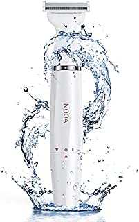 NOOA Cordless Rechargeable Hair Trimmer, Waterproof Electric Razor for Women, Painless Wet and Dry Womens Shaver Bikini Trimmer for Legs Underarms