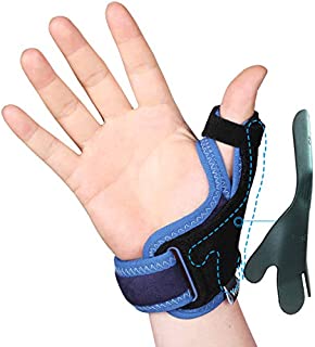 VELPEAU Thumb Support Brace - CMC Joint Thumb Spica Splint for Pain Relief, Arthritis, Tendonitis, Sprains, Strains, Carpal Tunnel & Trigger Thumb Immobilizer - Wrist Strap - Left or Right Hands (S/M)