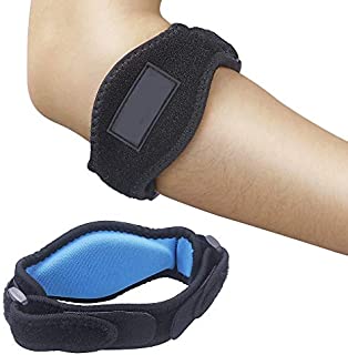 GoldTech Products Elbow Brace - Tennis Elbow Brace Support Injured Arms Effective Pain Relief with Compression Pad for Both Men and Women - 2 Packs