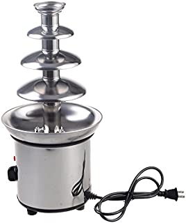 4 Tiers Commercial Luxury Hot Electric Chocolate Cheese Fondue Fountain Perfect For Party Wedding Restaurant Hotel Made With Stainless Steel Material