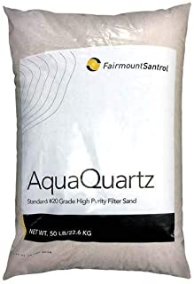 FairmountSantrol AquaQuartz-50 Pool Filter 20-Grade Silica Sand 50 Pounds, White