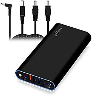 BatPower EX7H 98Wh Laptop External Battery Power Bank for HP Pavilion Envy Spectre Split Slatebook Chromebook Streambook EliteBook Notebook(Circular Connector) USB QC Fast Charging Tablet Smartphone