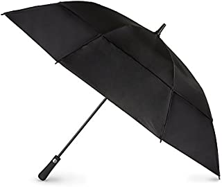 totes Automatic Open Extra Large Vented Canopy Golf Stick Umbrella, Black