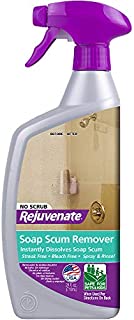 Rejuvenate Scrub Free Soap Scum Remover Shower Glass Door Cleaner Works on Ceramic Tile, Chrome, Plastic and More 24oz