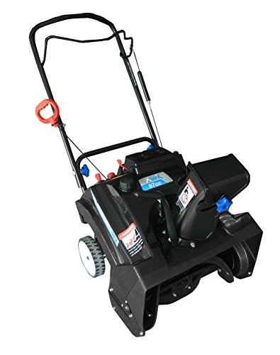 AAVIX AGT1420 Gas 87CC Powered Single Stage Snow Thrower, 20-Inch, Black/Blue