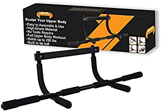 ApxFit Pull Up Bar for Doorway-Multi-Functional Over The Door Frame Chin Up Push Up Sit Up Strength Training Pull-Up Bar, No Screws Portable Home Gym Equipment, Upper Body Exercise Bar-350 lbs