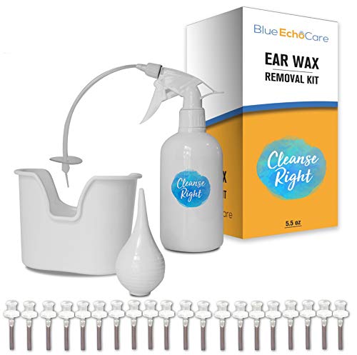 Cleanse Right - Ear Wax Removal Kit- 20 Disposable Tips! with Wash Basin and Syringe - Safe, Easy to Use - Cleaner Tool to Remove Ear Blockage - Irrigation Device for Adults and Kids