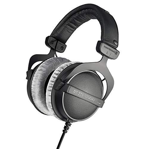 beyerdynamic DT 770 Pro Studio Headphones - Over-Ear, Closed-Back, Professional Design for Recording and Monitoring (80 Ohm, Grey)