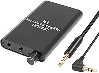 Headphone Amplifier, Portable Headphone amp 3.5mm Stereo Audio Out Powered Dual-Output with Lithium Battery and 2-Level BoostHeadphone Amplifier for iPhone, iPod, iPadMP3MP4 and Computers