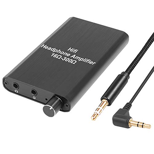 Headphone Amplifier, Portable Headphone amp 3.5mm Stereo Audio Out Powered Dual-Output with Lithium Battery and 2-Level BoostHeadphone Amplifier for iPhone, iPod, iPadMP3MP4 and Computers