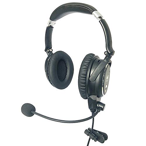 UFQ A7 ANR Aviation Headset- 2021 Version with Metal Shaft More Durable -A7 Could be a Small Version Boss A-20 BUT More Comfortable Clear Communication Great Sound Quality for Music with MP3 Input