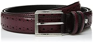 Stacy Adams Men's Metcalf Brogue Detailing Belt, bordeaux, 34