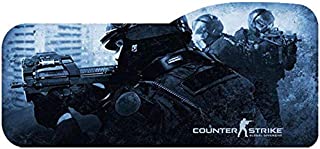 Extended Gaming Mouse Pad Large Curved Mousepad Computer Laptop Keyboard Desk Mat Waterproof Mousepad with Stitched Edges Anti Slip Rubber Base Desk Pad for Gamer School Office Home (Csgo Soldier)