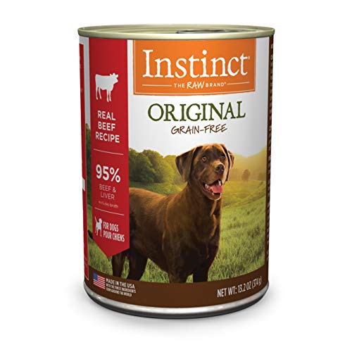 Instinct Original Grain Free Real Beef Recipe Natural Wet Canned Dog Food by Nature's Variety, 13.2 oz. Cans (Case of 6)