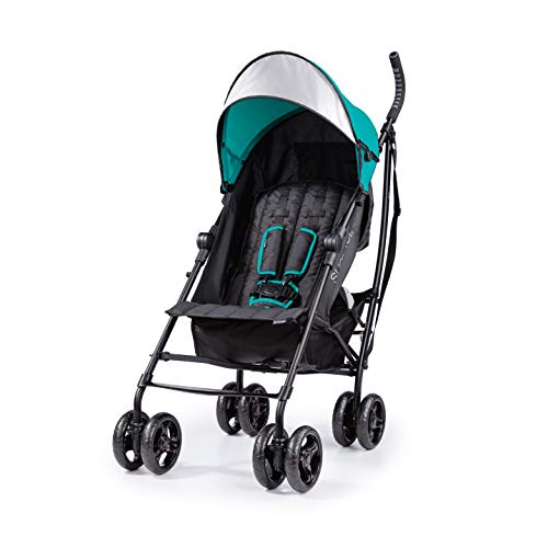 Summer 3Dlite Convenience Stroller, Teal  Lightweight Stroller with Aluminum Frame, Large Seat Area, 4 Position Recline, Extra Large Storage Basket  Infant Stroller for Travel and More